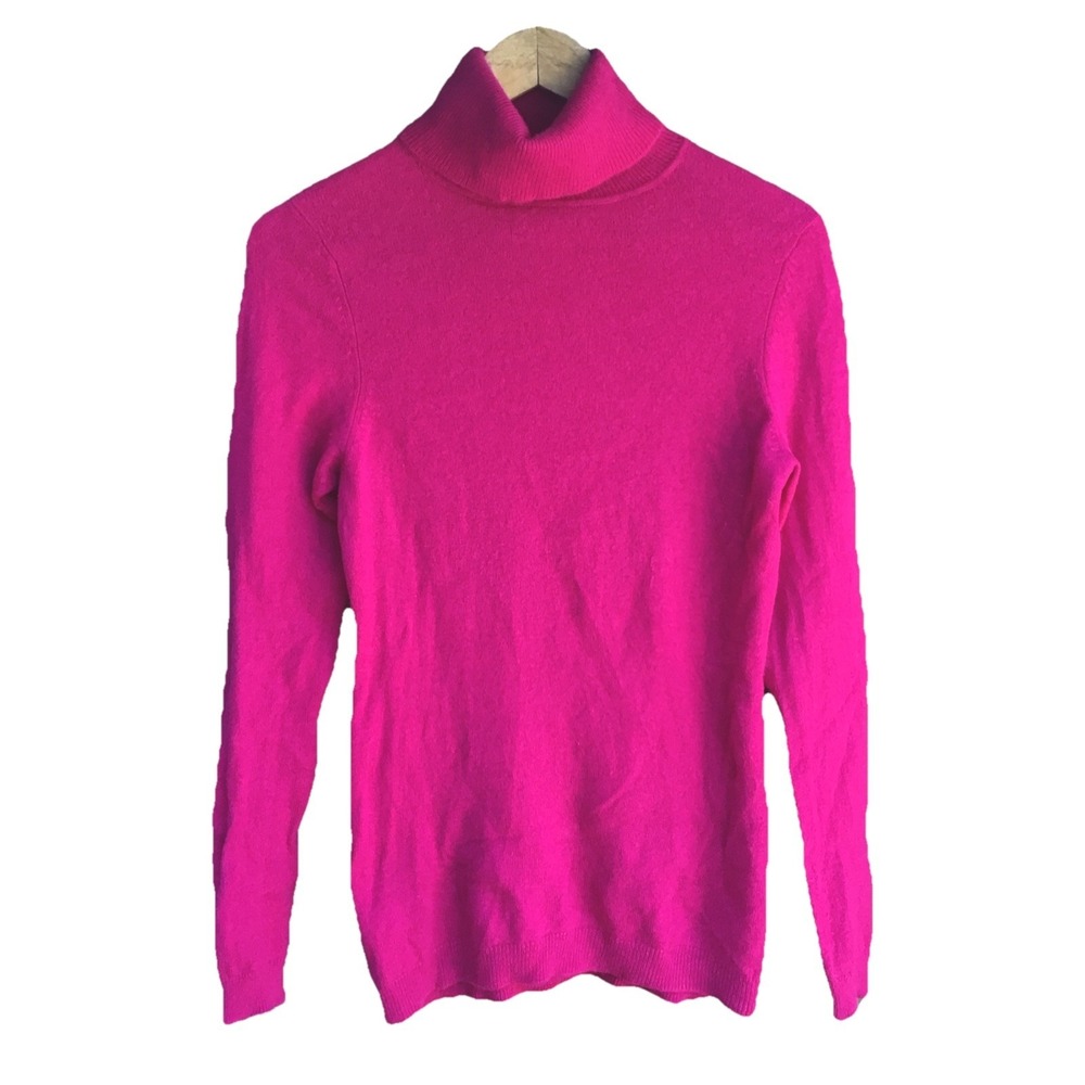 Charter Club Luxury 100% Cashmere Turtleneck Sweater Pink Women's Medium